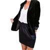 Suncadmious Velluto Blazer Giacche per Le Donne Business Casual Oversize Giacca Abito Lungo Dressy Cardigan Blazer Lavoro Ufficio (Nero,XXL)