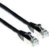 ACT Cavo patch SFTP CAT6A nero da 15 metri, senza strappi, con connettori RJ45