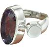 CELCIA JEWELRY Genuine Amethys Purple Gemstone Oval Ring, Adjustable Ring, Solitaire Ring, Statement Gothic Jewelry, Cocktail Ring, Organic February Birthstone Ring