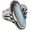 CELCIA JEWELRY Natural White Lab Opal Semi Precious Gemstone Ring Statement Ring, Beautiful Handcrafted Women Ring, Unique Mothers Day Ring, Best October Birthstone Gifts