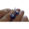 Generic ๑ ۞ ๑, ¸¸, ø¤º ° `° ๑ DARK BLUE EVIL EYE - MAGIC EYE ๑, ¸¸, ø¤º °` ° ๑ ۞ ๑ grandi orecchini in smalto blu Magic, Magic Eye, gancio in argento 925, vero gancio d'argento, timbrato
