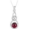 CELCIA JEWELRY Collana in argento sterling massiccio 925 per donna, pietra preziosa rotonda con granato rosso genuino Regali unici fatti a mano di gennaio Birthstone per lei