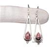 CELCIA JEWELRY Orecchini pendenti in argento sterling massiccio 925 per donna, orecchini di design artigianali unici con pietre preziose di rodocrosite
