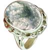 CELCIA JEWELRY Natural Moss Agate Gemstone Ring 925 Sterling Silver Handmade Jewelry for Women Birthstone Size 10.5