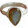CELCIA JEWELRY Anello di pietre preziose di labradorite, argento massiccio, anello solitario, anello di labradorite di fuoco blu, anello da cocktail, anello a forma di pera cabochon, regali per