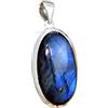 CELCIA JEWELRY Ciondolo in argento sterling massiccio 925 per uomo donna, pietra preziosa ovale blu fuoco genuino in labradorite Incredibile ciondolo artigianale per lei lui