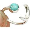CELCIA JEWELRY Blue Turquoise Natural Gemstone Round Ring, Moon Design Jewelry, Adjustable Ring, Wedding Gifts, Bridal Shower Gifts, Family Gifts, Mothers Day Gifts, Valentines Day Gifts