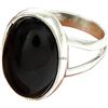 CELCIA JEWELRY Anello ovale con pietra preziosa di onice nero naturale, fede nuziale, anello solitario di fidanzamento per coppie, regalo di compleanno promessa per la mamma, anello proposta (onice nera)
