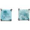 CELCIA JEWELRY Solid 925 Sterling Silver Stud Earrings for Women, Square Gemstone Unique Handcrafted Prong Setting Designer Earrings ('Larimar)