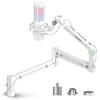 Aokeo Braccio per microfono, Aokeo AK-58i Supporto da tavolo a basso profilo, adatto per Blue Yeti, Snowball iCE, HyperX QuadCast, SoloCast, Elgato Wave, ecc. (Bianco)