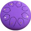Surwin Rain Drum, Steel Tongue Drum 6 Pollici 8 Note, Portatile Handpan Chakra Drum Rain Pioggia Drum per Meditazione Yoga Sound Healing (Viola)