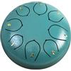 Surwin Rain Drum, Steel Tongue Drum 6 Pollici 8 Note, Portatile Handpan Chakra Drum Rain Pioggia Drum per Meditazione Yoga Sound Healing (Verde Lime)