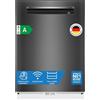 Bosch SMP4ECC72S Serie 4, Lavastoviglie smart da incasso a scomparsa totale, 14 coperti, Motore EcoSilence Drive, Acciaio nero spazzolato anti-impronta 60 cm.