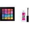 NYX Professional Makeup, Palette Ombretti Ultimate Shadow, Pigmenti pressati, 16 tonalità, Effetto opaco, Satinato, Metallico, Tonalità: Brights & The Brow Glue, Gel Trasparente