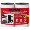 NURADA Protezione Parete Garage e Colonna Parcheggio - 2 Rotoli di Schiuma Autoadesiva 2m x 20cm x 6.5mm, Imbottitura Antiurto per Portiere Auto, Facile Installazione, Taglio su Misura - Nero