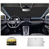 SHAOHAO [Upgrade] Parasole Compatibile con VW T-ROC 2025 2026 2027 Parasole Pieghevole con Rivestimento d'Argento, Protezione UV e Calore Efficace, Accessori Interni Auto