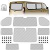 ZWPARTS Parasole per Parabrezza Auto compatibile con 2015-2025 Renault Trafic LWB, 8 Pezzi Pieghevole Parasole per Interni Auto, Set di Tappetini Termici Interni con Borsa Portaoggetti