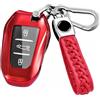 MEDZUK Custodia per chiave compatibile con FIAT 600 Hybrid 600e 2023-2025 2026, custodia per chiave auto in TPU con portachiavi, accessorio protettivo per custodia chiave (Rosso)