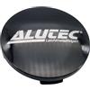 Alutec 1 coprimozzo Alutec 60 mm nero lucido (N23) logo argento (ALF) - Coperchio originale per cerchione/coprimozzo