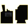 QUEMAR Tappetini Auto compatibili con Smart Fortwo W451 2007-2014 / Kit Tappeti in Moquette e Gomma su Misura (Set 2 Anteriori) / Ricami e Colori Personalizzati (0 Ricami, Bordo Giallo)