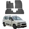 OMAC Tappetini in Gomma Compatibili con Citroen Berlingo Multispace 2018-2026 Matten Nero 4X