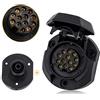 TaimeiMao Adattatore per rimorchio, Adattatore per Il Collegamento di Rimorchi e Roulotte, Camion Gancio Traino Caravan Plug Presa, convertitore Elettrico Presa connettore (13 perni)