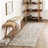 Livabliss Tokyo Tappeto Salotto Moderno per Casa, Sala da Pranzo e Cucina Tappeto Geometrico Astratti Neutri Aztechi Stile Boho, leggera da Pulire, Ampio 80x220cm, Avorio, Grey e Nero