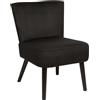 HOME DECO FACTORY, HD0070, poltrona Giulia Black Toad, edizione lounge, mobili, seduta, divano e poltrona, 55x76x63 cm, altezza seduta 45 cm, nero