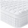 Vesgantti Materasso ibrido 140 x 200 cm, H3 7 zone, materasso ortopedico, a molle insacchettate, certificato Oeko-TEX, traspirante (30 cm, tight top, bianco)