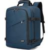 KONO Zaino Ryanair 40x30x20, Zaino da Viaggio e Bagaglio a Mano per Aereo, Zaino Porta PC con Apertura a 180° per Wizz Air e EasyJet (40 x 30 x 20 cm, Marina Militare)
