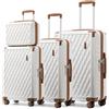 Sea choice Set di 3 Valigie ABS+PC Custodia Cosmetica Set di Valigie con Serratura TSA 4 Ruote Girevoli Set di Bagagli da Viaggio 4 pezzi (55cm/65cm/75cm)