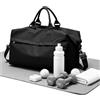 WEPOET Borsone da Viaggio Donna, Borsone Palestra Uomo con Tasca Impermeabile, Borsa da Viaggio con Scomparto Scarpe, Grande Capacità Duffel Bag (Nero)