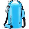 OSAH DRYPAK Dry Bag Borsa Impermeabile Mare 5L/10L/20L/30L/40L Sacca Impermeabile con Spallacci e Custodia Impermeabile per Telefono per Sport Acquatici, Kayak, Pesca, Campeggio