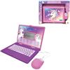 Lexibook, Computer Portatile Educativo Bilingue Unicorno, 164 Attività, Apprendimento Inglese/Francese, Matematica, Logica, Musica, Rosa/Viola, JC601UNIi1LXB