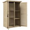 VivaGarden Armadietto da Esterno / Balcone in Legno 2 Ante Dimensioni 75x50x118 cm colore Legno Naturale