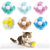EupHHonycs 6 palline per gatti con campanelle, 4 cm, morbide palline per gatti, palla interattiva, per caccia, gioco da masticare