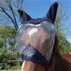 Horses Maschera Antimosche Horses Fly Guard, Leggera e Traspirante, Maglie Fini con Orecchie in Tessuto Forato per Protezione da Mosche e Moscerini (Blu, s)