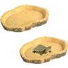 Shirene Terra per Tartarughe da Terra,2 Pezzi Ciotola Rettili Ciotola per Acqua E Cibo per Rettili Abbeveratoio per Tartarughe di Terra Adatto per Rettili E Anfibi Lucertole Rane Gechi Tartarughe Paguri