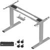 Flamaker Generico Flamaker Scrivania regolabile in altezza, scrivania elettrica, struttura da scrivania regolabile in altezza, gambe da tavolo regolabili in altezza con due motori, Stand Desk (Grigio)