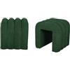 sweeek Set 2 Pouf contemporanei in Tessuto Verde Scuro - 40x38x40 cm
