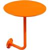Generico Tavolino rotondo da parete, Tavolo Rotondo a Parete, tavolino in acciaio inox con base in ferro a forma di L, tavolino laterale per bar, caffè, Ufficio, Ristoranti, salvaspazio(Champagne,40cm)