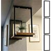 GONCBKVN Staffa per mensola per carichi pesanti (senza tavola), mensola per montaggio a soffitto 30 cm x 50 cm, supporto per mensola sospesa in metallo con kit di viti di installazione, per cucina ( Color : Bl