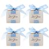 Wuuooei Scatola Caramelle30Pcs Scatole di Caramelle di Nozze Scatola di Caramelle di Carta Scatole Regalo Piccole con Nastro per Prima Comunione Battesimo Matrimonio Compleanno Laurea Nascita Cresima
