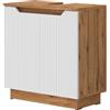 Vicco Mobile sottolavabo per bagno Lotta, Bianco, 59.8 x 62.1 cm con 2 porte, adatto per il posizionamento sopra lavabi standard