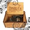 MINGZE Manovella in Legno Music Box meccanismo, varietà di Stili Carillon Creativo Personalizable, Best Gift for Kids Friends (Beauty And The Beast（Wood Color）)