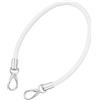 QUARKZMAN Cinturino in Pelle per Borsa, 1pcs 60cm/23.62 in Pelle PU Intrecciato con Fibbie in Metallotte(Bianco + Fibbia Argento)