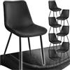 tectake® Set 8 Sedie Sala da Pranzo Effetto Velluto, Sedie Soggiorno con Morbida Imbottitura, Seduta Ergonomica, Poltrone Velluto Versatili, Sedie Design Moderno - Nero