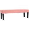 vidaXL Panca Rosa 100x30x30 cm in Velluto