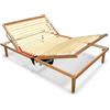 Comprarredo Rete letto motorizzata 3 Snodi 160x190 cm con telecomando - Struttura in legno massello, 26 doghe, regolazione testiera e pediera (Piazza e mezza)