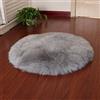 HEQUN Tappeto in finta pelle di pecora, effetto pelliccia, 45 x 45 cm, colore: grigio